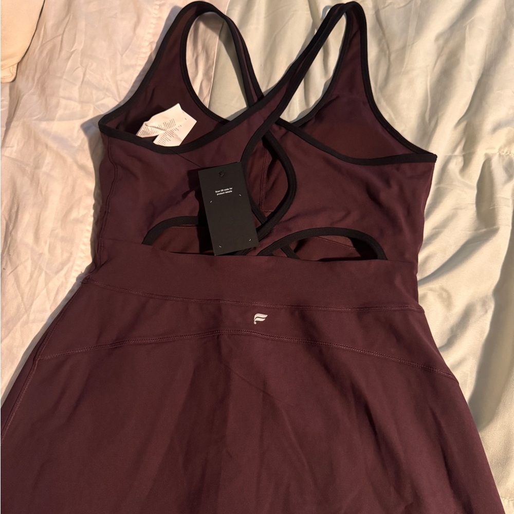 Fabletics Purple Athletic Dress with Cross Back